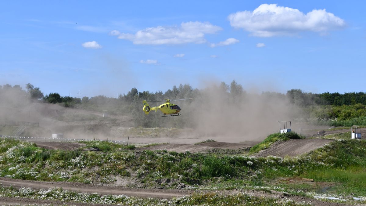 Motorcrosser gewond na val op crossbaan