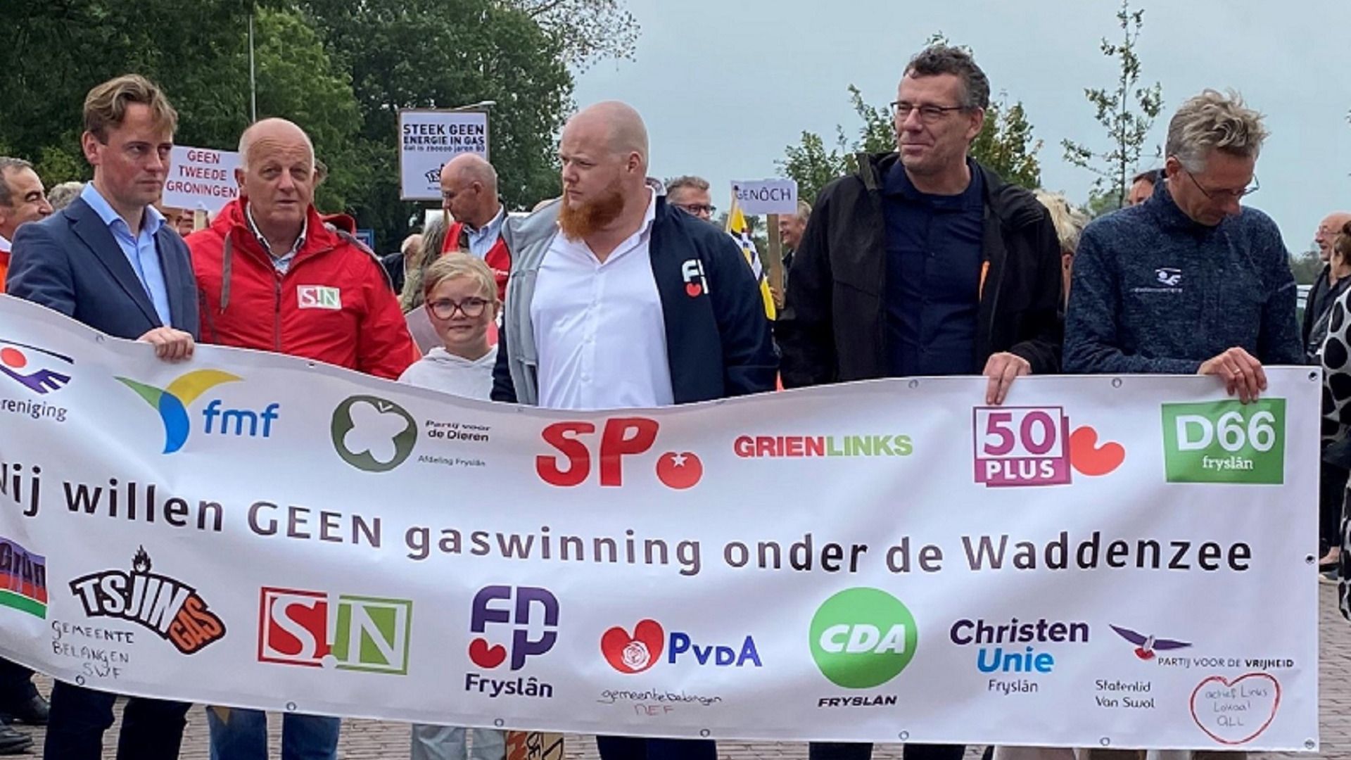 Demonstraasje tsjin gaswinning by Ternaard