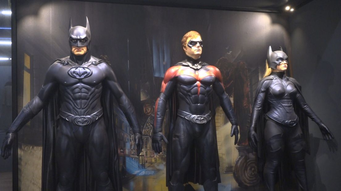 Batman, Robin & Batgirl uit de film Batman & Robin
