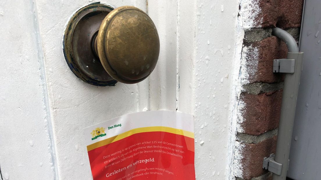 Verzegelde deur in de Joris van der Haagenstraat