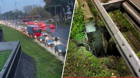 Overlast door sinkhole houdt maar niet op: lange files