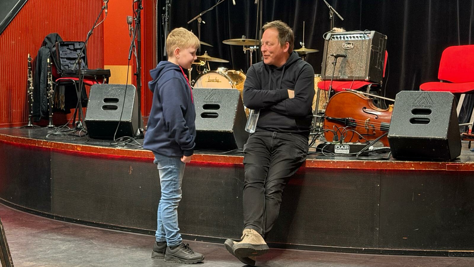 Falco en Arnold de Boer in de repetitie