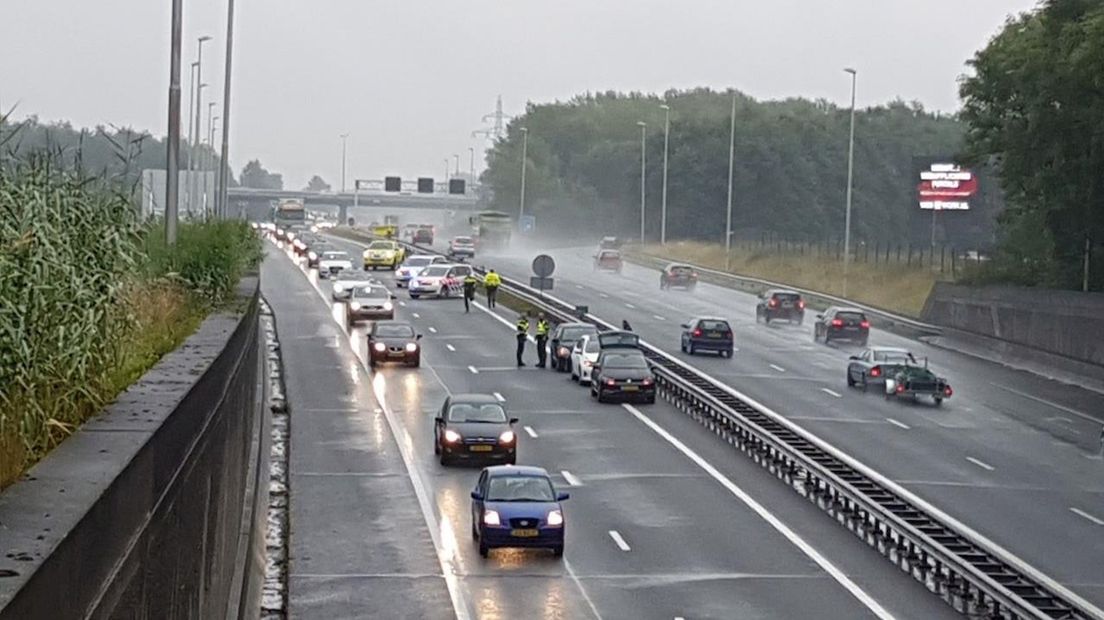 File op A1 bij Hengelo