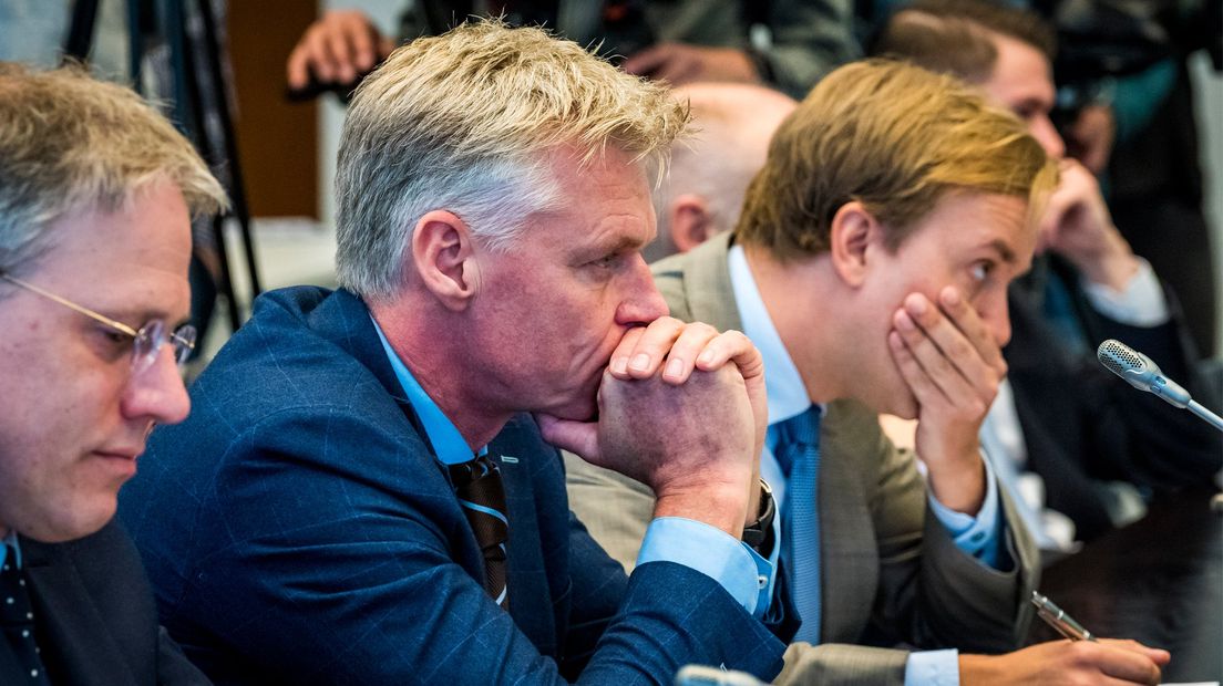 Fractievoorzitter Rob Roos van Forum voor Democratie tijdens de coalitieonderhandelingen