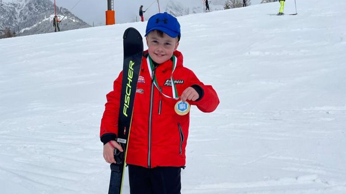 Nick Koster in de sneeuw