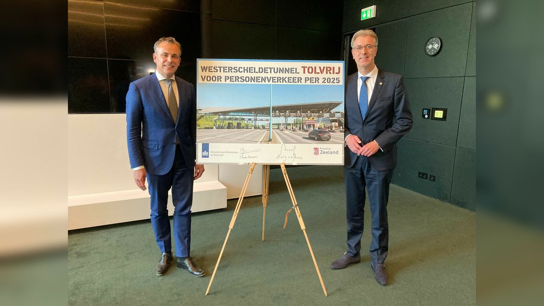 Mark Harbers en Harry van der Maas, tunnel tolvrij vanaf 2025