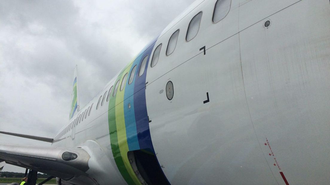 Een vliegtuig van Transavia (Rechten: RTV Drenthe / Andries Ophof)