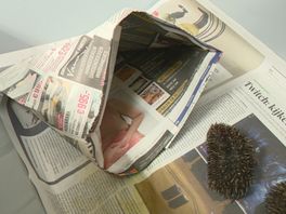TUTORIAL: Zo maak je van een krant een egelslaapzakje