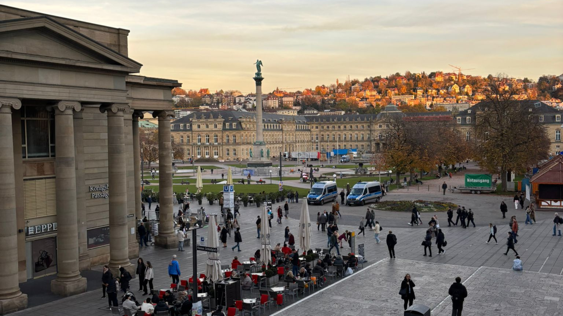 Het Schlossplatz in Stuttgart