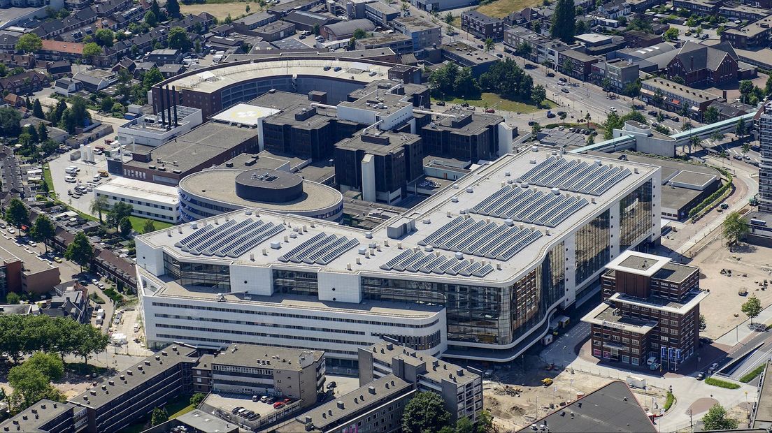 Luchtfoto van nieuwbouw MST Enschede