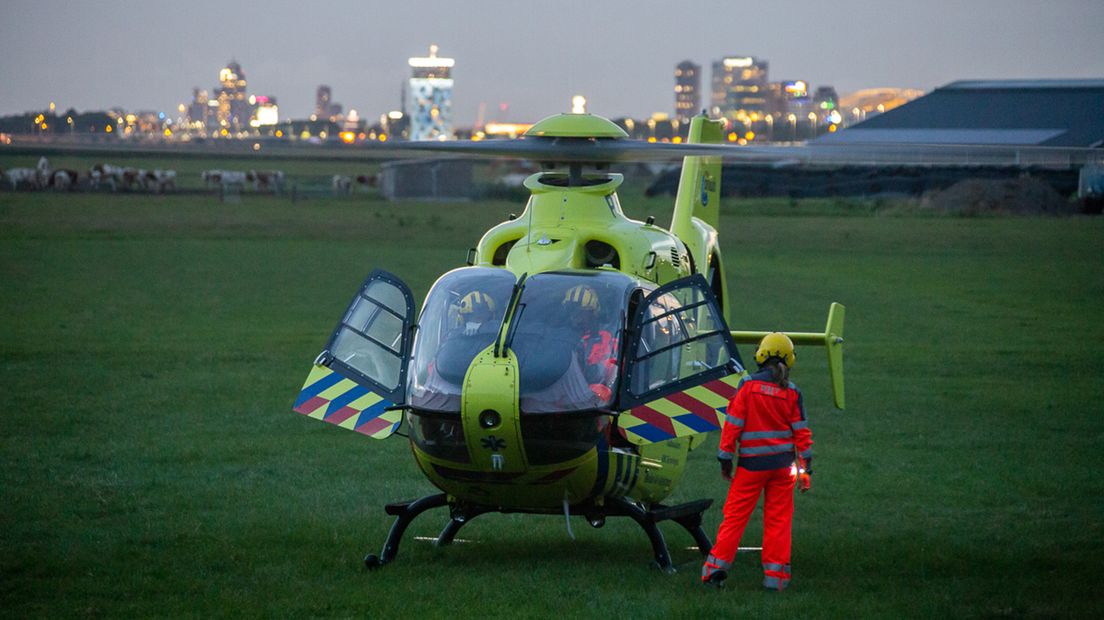 Een traumahelikopter werd opgeroepen