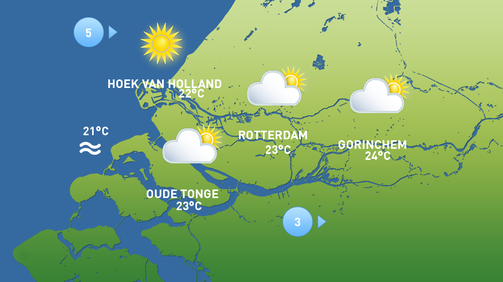 Het weerbeeld van donderdag 6 augustus.