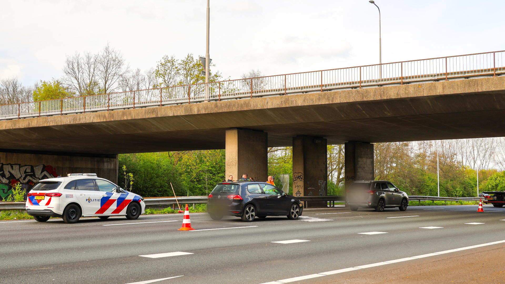 Het ongeluk vond plaats tussen twee auto's