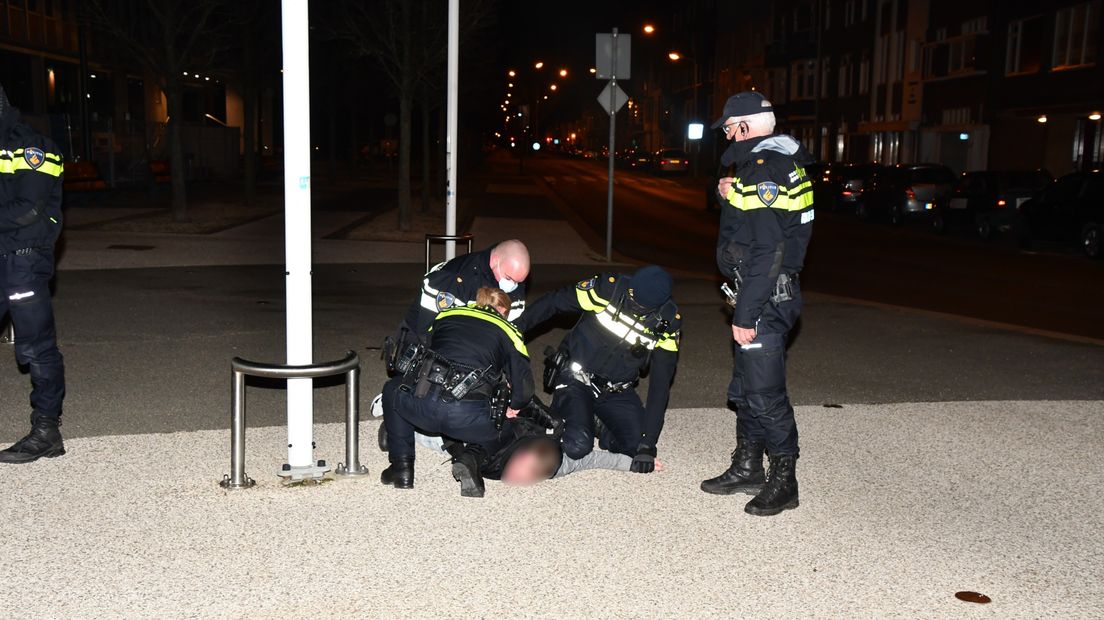 Een aanhouding in Vlissingen, afgelopen maandagavond