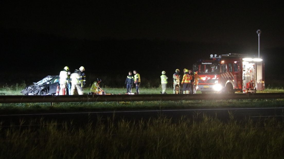 Drie gewonden bij ernstig ongeluk op A58