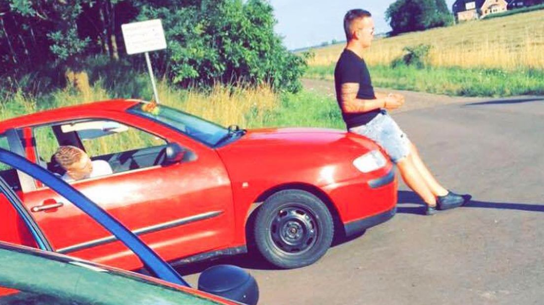 Davy (18) uit Winschoten toen de auto nog in zijn bezit was