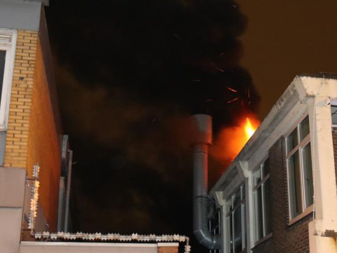 Brand  in de Spaanse Polder