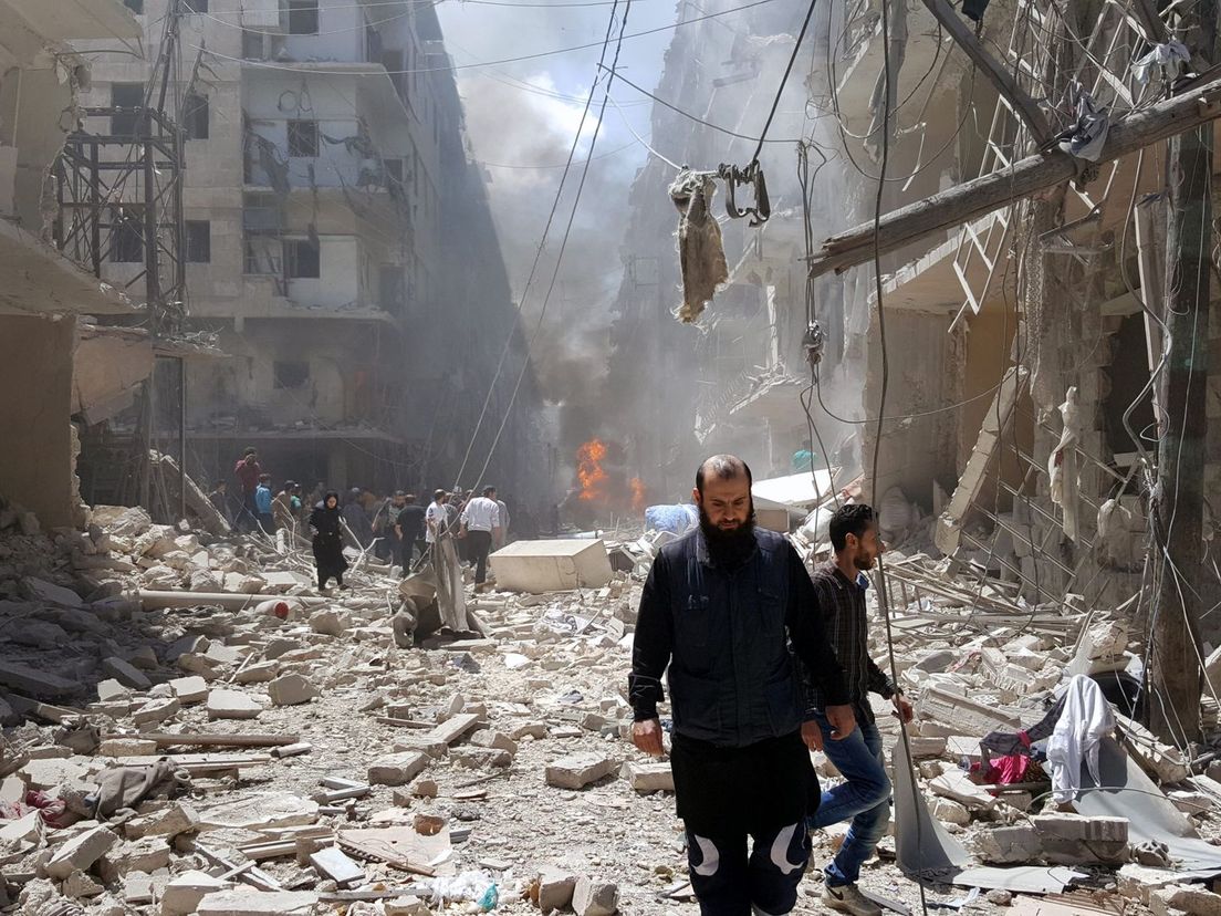 Bombardementen in Aleppo, Syrië