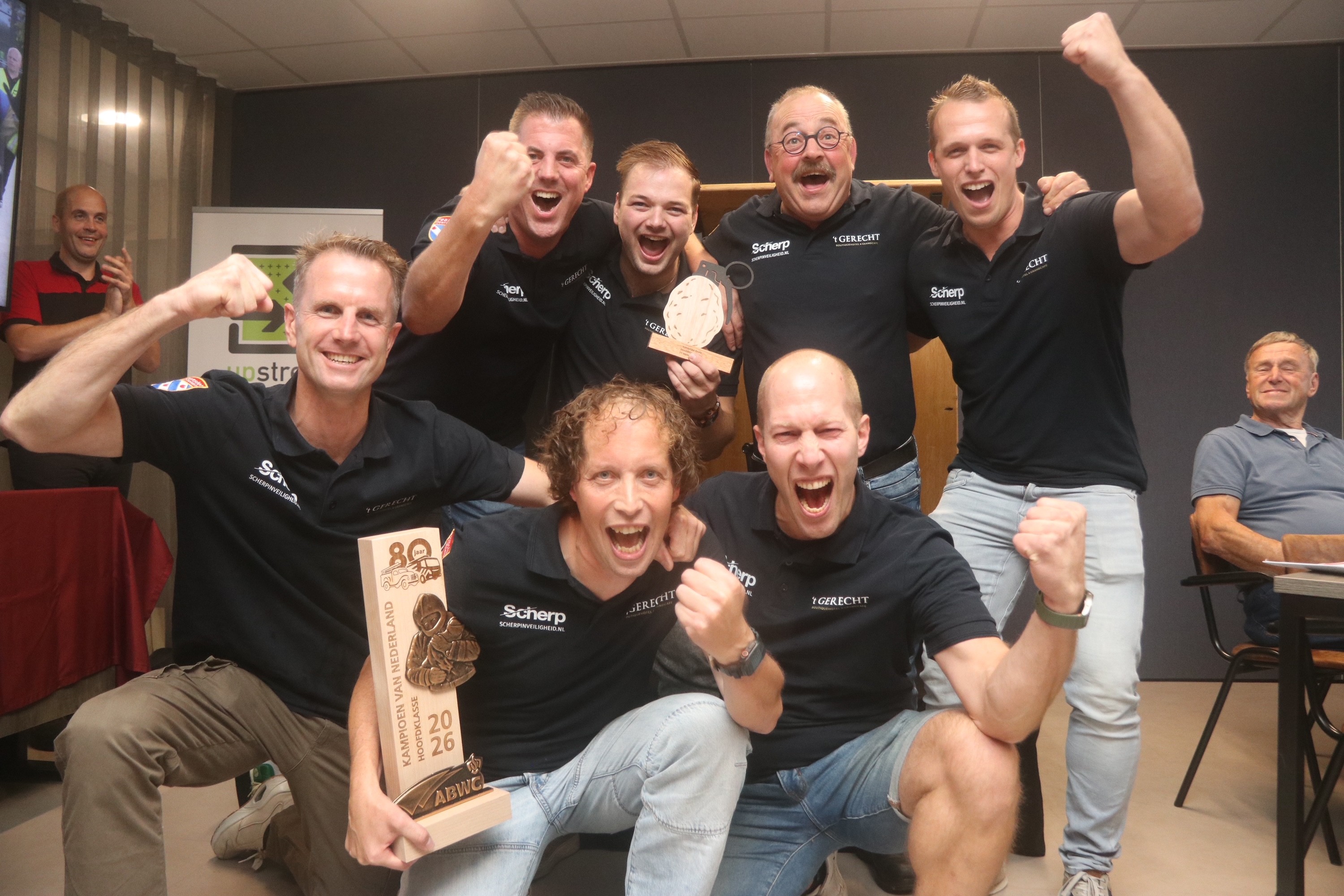 Euforie na de overwinning in Uden