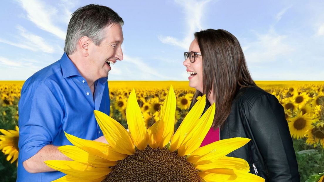 Presentatoren Tjeerd en Jorinda van radioprogramma West Wordt Wakker