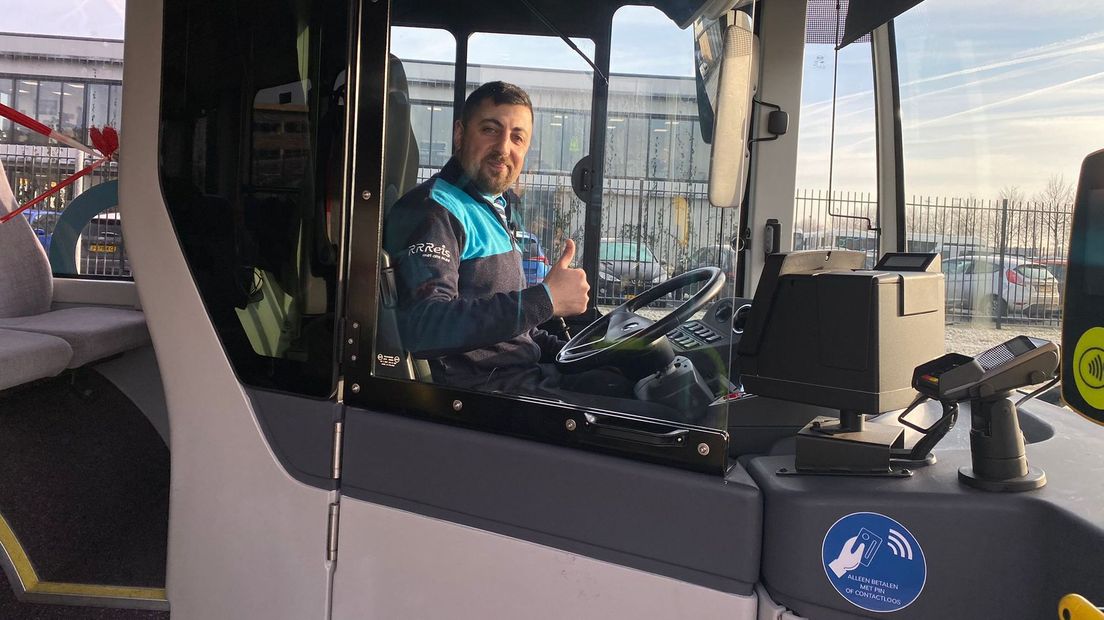 Ibrahim Arab in zijn bus