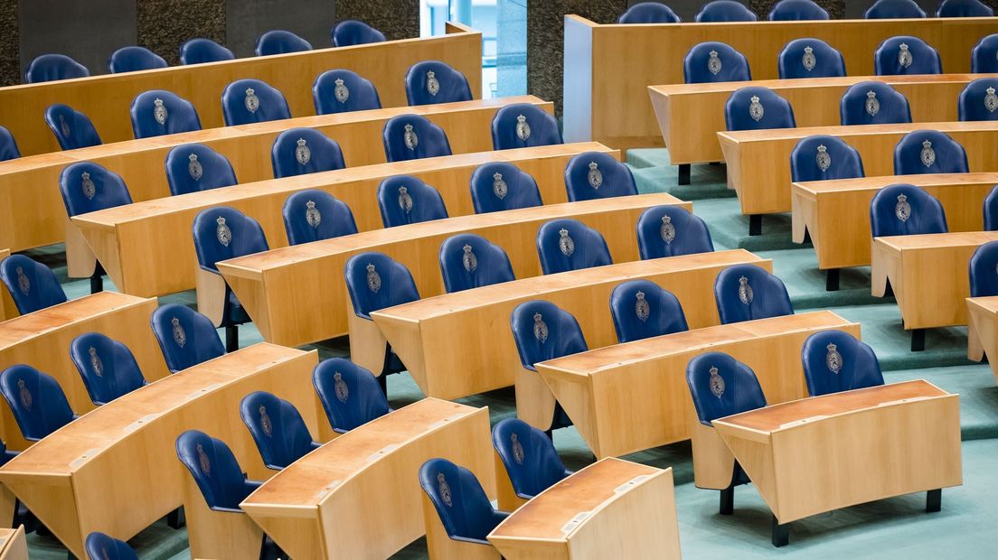 Zitjes in de vergaderzaal van de Tweede Kamer