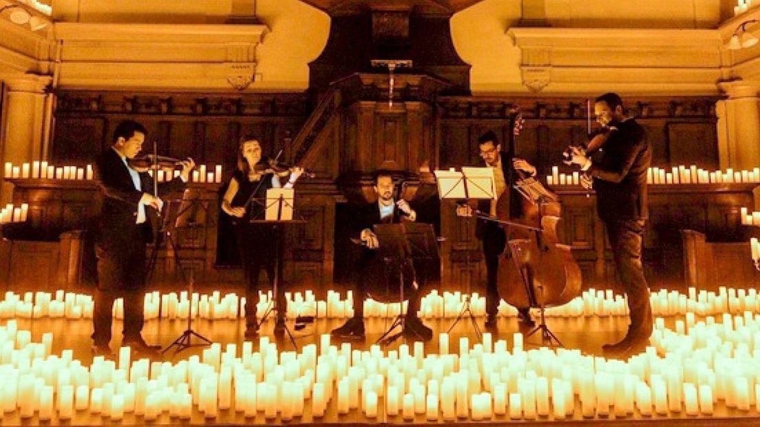 Hydra Quartet tijdens één van de Candlight-concerten