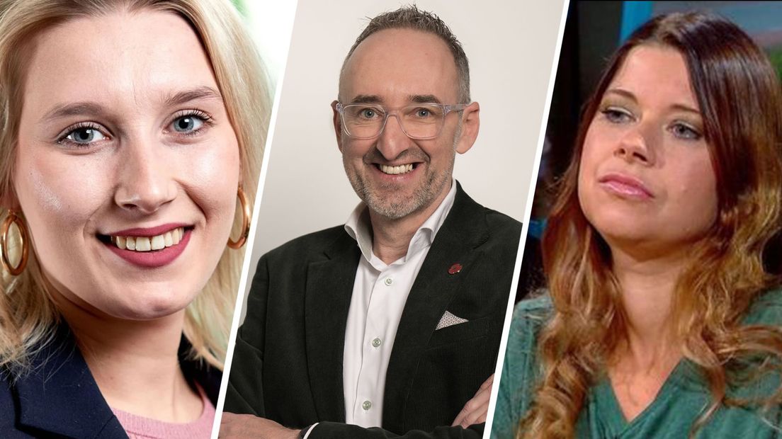 Loes ten Dolle (D66), Henk Vermeer (BBB) en Lisa Westerveld (GroenLinks-PvdA) kandideren zich voor de Kamerverkiezingen.
