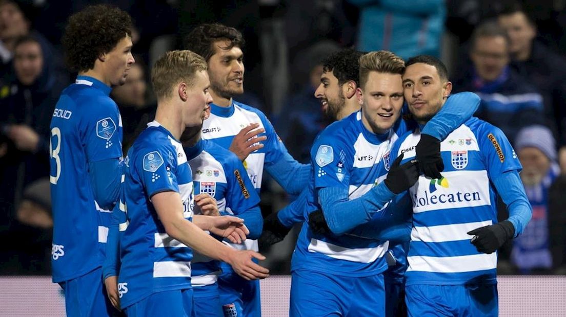 PEC Zwolle viert de 2-0 van Youness Namli