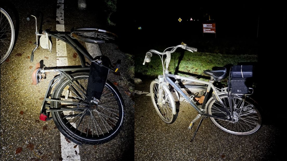 Deze twee fietsen werden gevonden in de Hopweg in Kuinre