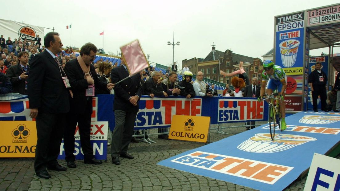 De Giro startte in 2002 op de Grote Markt, straks het WK tijdrijden ook?