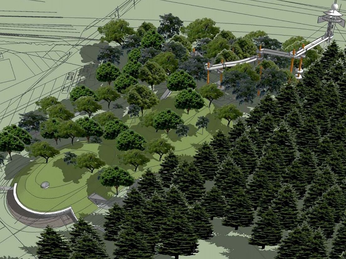 De plannen voor het klimpark in Pesse (Rechten: Green Planet Belevenissenbos & Adventurepark)