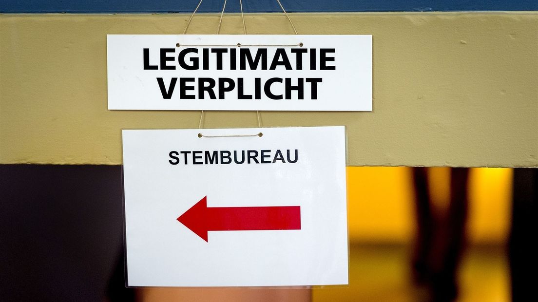 Bord voor stembureau
