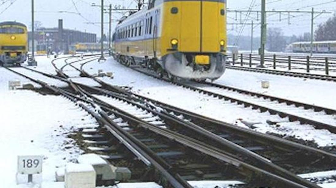 verkeer en trein: sneeuwhinder