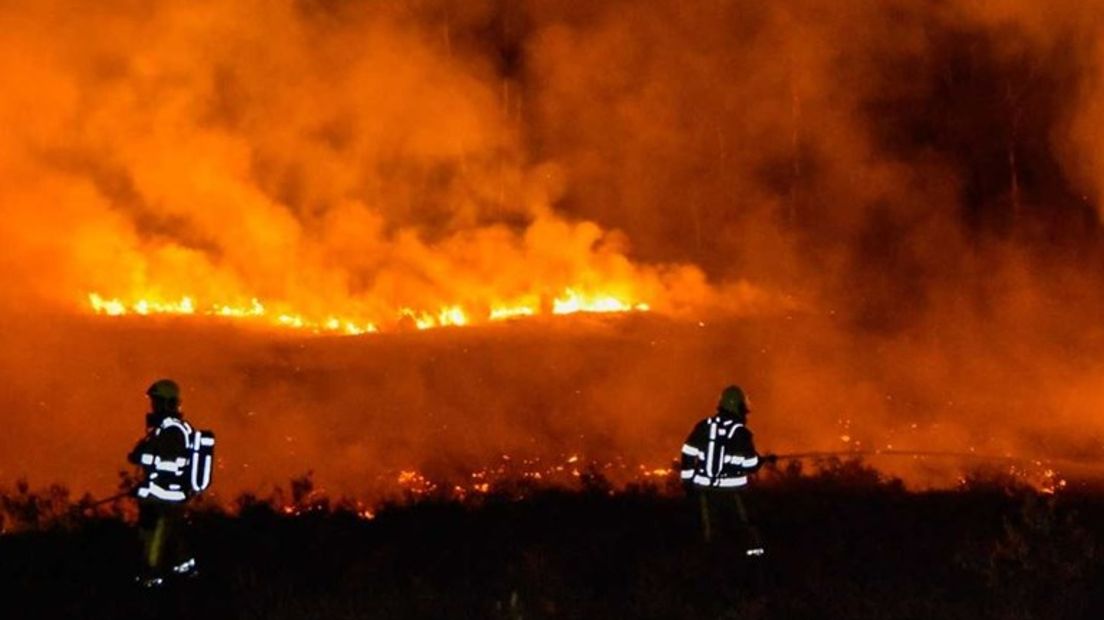 De natuurbrand eerder dit jaar bij Wijchen.