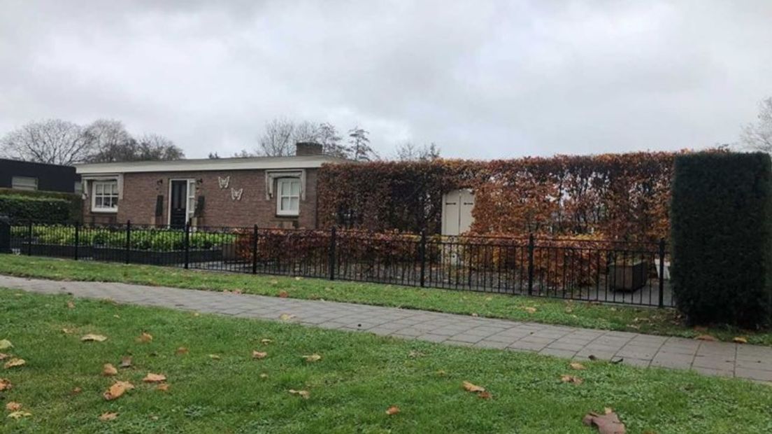 De bungalow die overvallen werd.