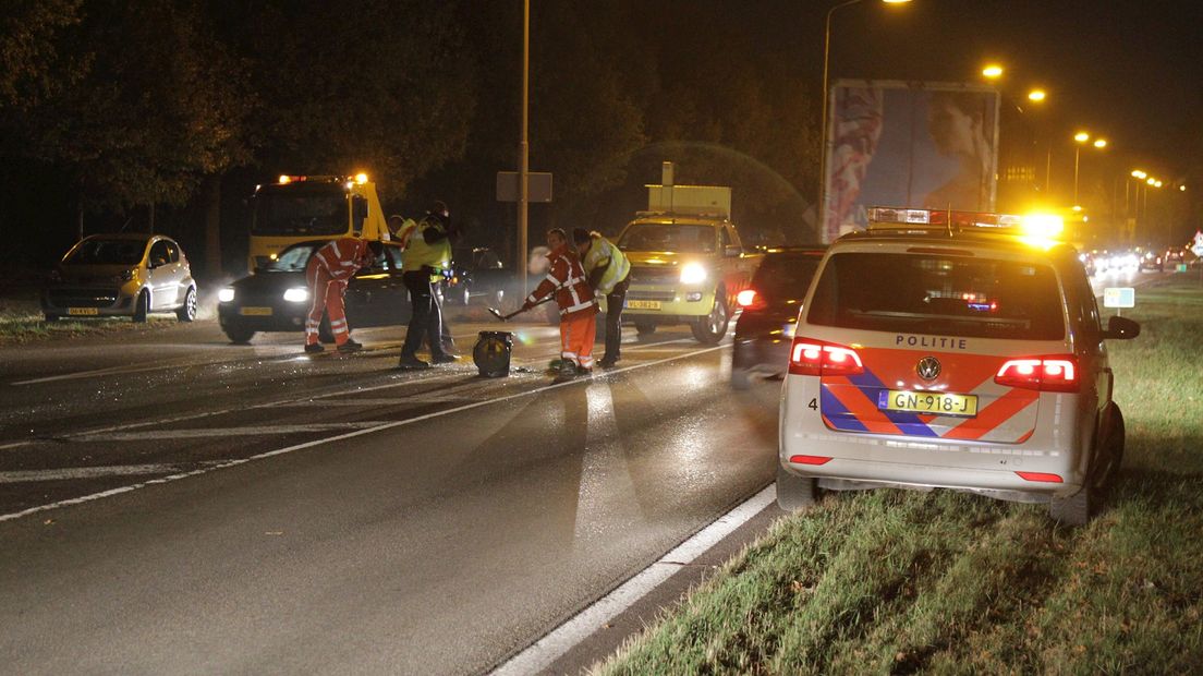 N35 moet worden schoongemaakt na ongeval