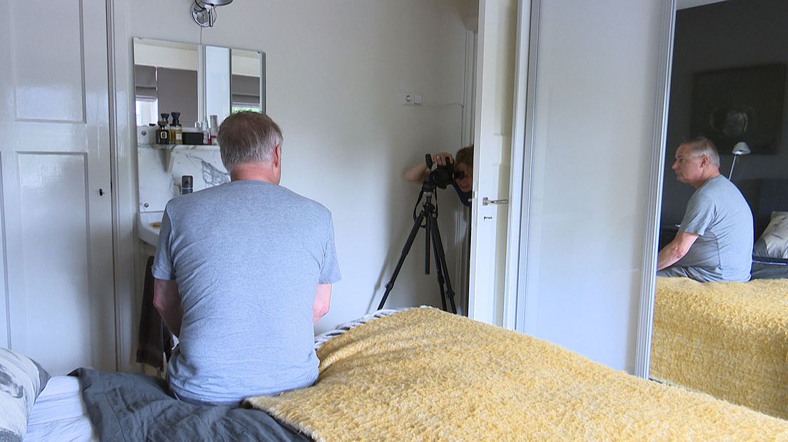 Janita fotografeert haar eigen man Bert.