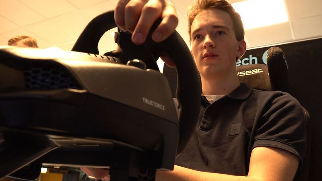 Esporter Gijs Sonneveld in actie.