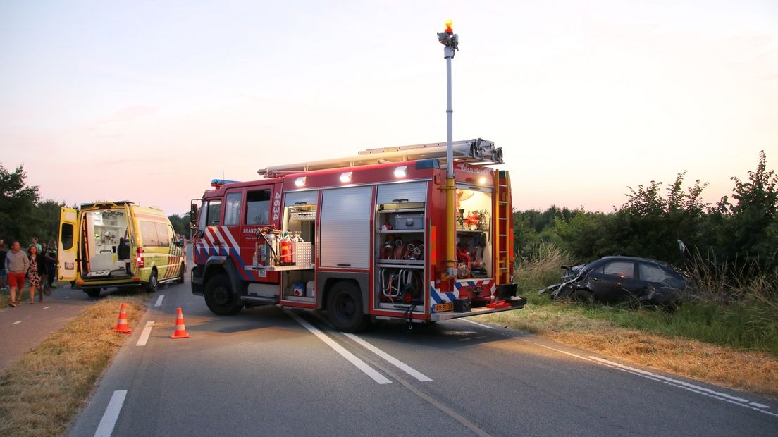 Het slachtoffer is per ambulance naar het ziekenhuis gebracht.