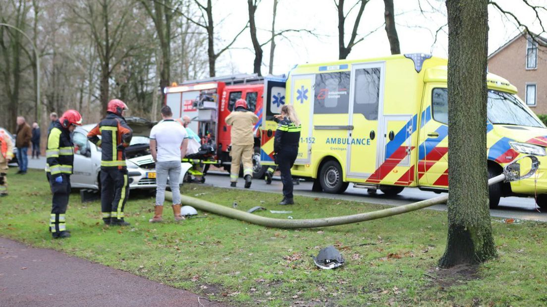 Hulpdiensten nemen de schade op in Stadskanaal