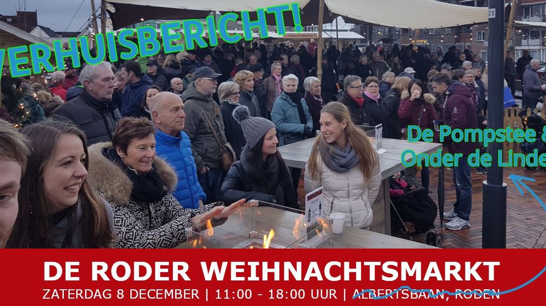 De kerstmarkt in Roden wordt naar binnenv erplaatst (Rechten: Kerstmarkt Roden)