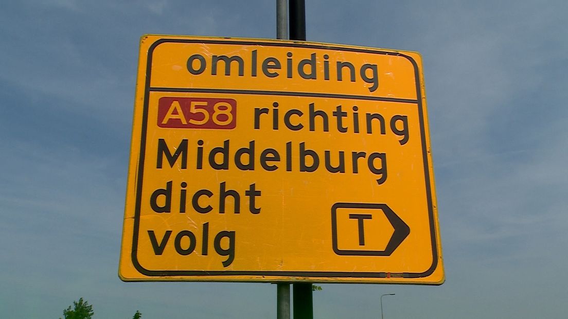 Werkzaamheden aan A58 in de richting van Vlissingen