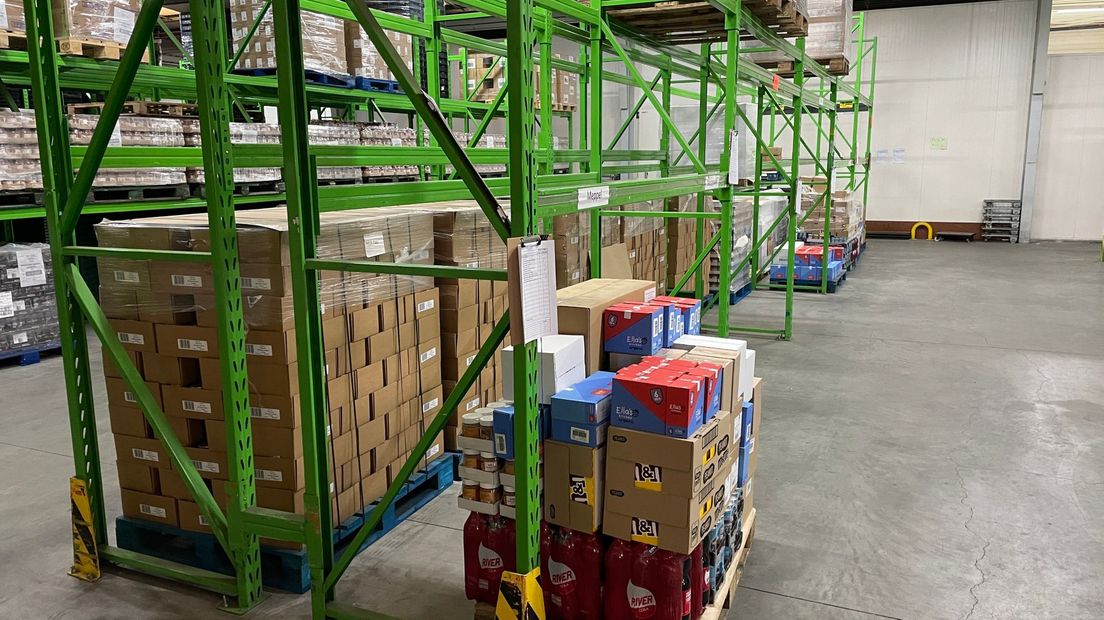 Het distributiecentrum van Voedselbank Zuidwest Drenthe