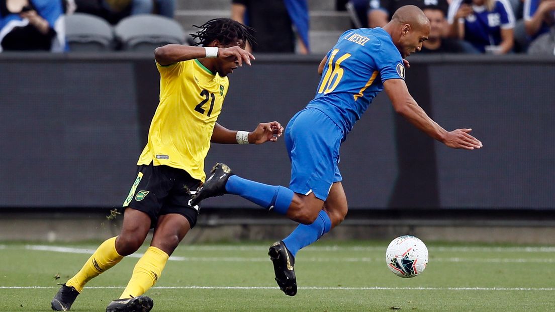 Gino van Kessel in actie tijdens de Gold Cup.
