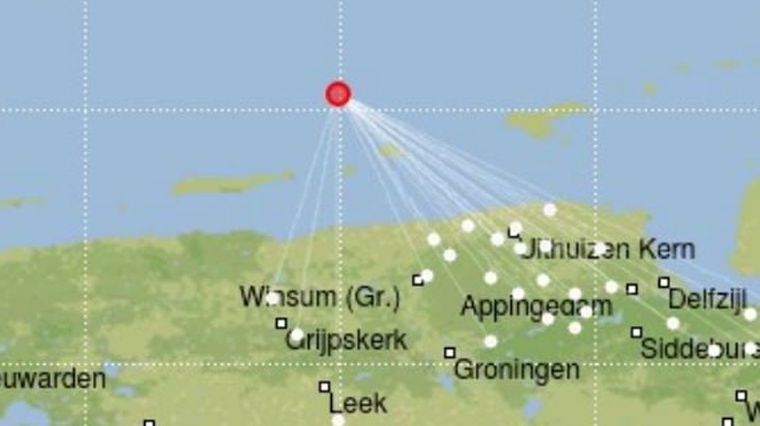 De explosie werd geregistreerd als beving