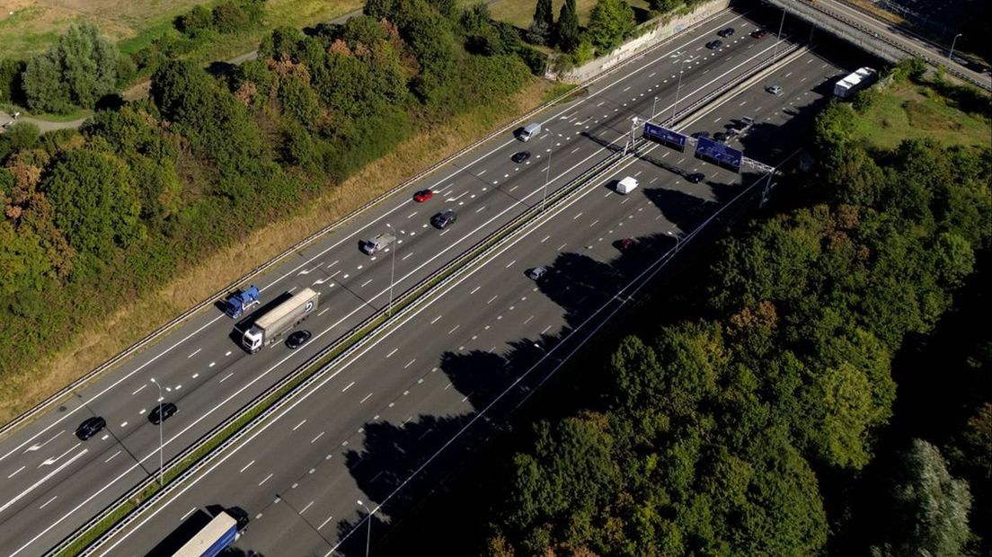 De A27 bij Amelisweerd.