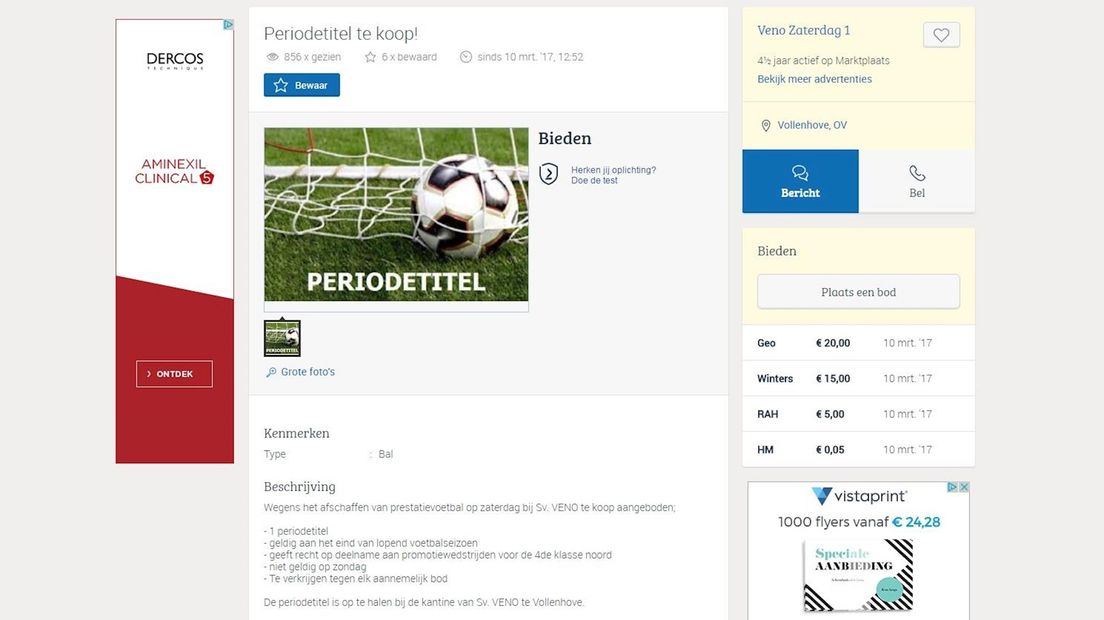 Periodetitel op Marktplaats