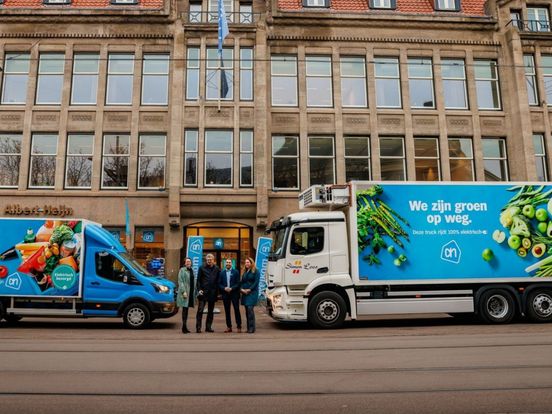 Stil en schoon: Albert Heijn rijdt in binnenstad met elektrische vrachtwagens