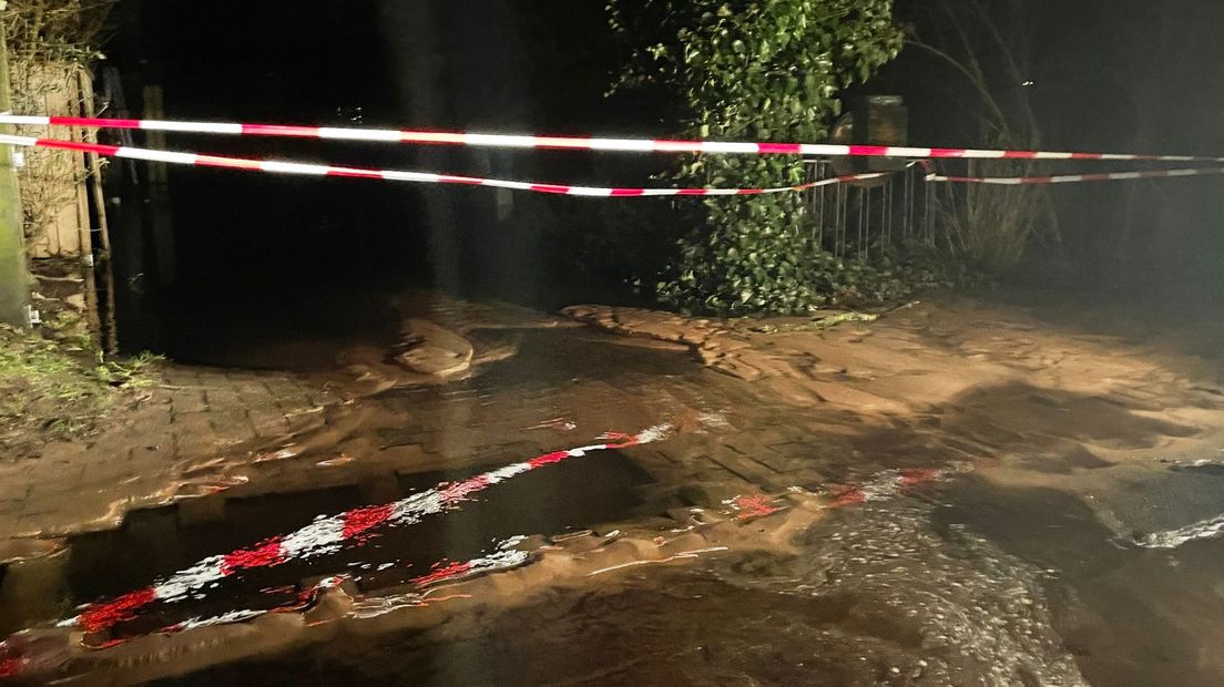 Een gesprongen waterleiding in Exloo
